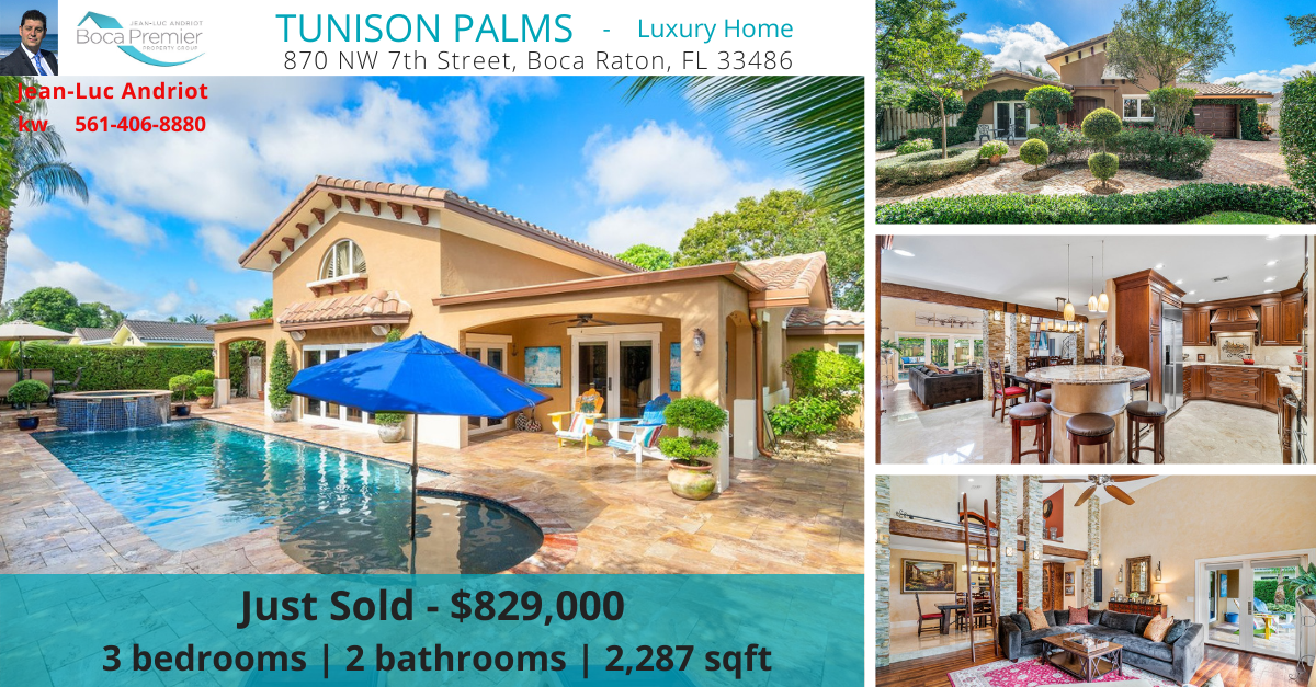 Just sold: 870 NW 7th Street, Boca Raton, FL 33486 RX-10673888 in Tunison Palms